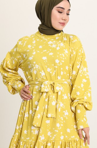 Mustard Hijab Dress 0137-01