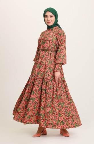 Pink Hijab Dress 0137B -01