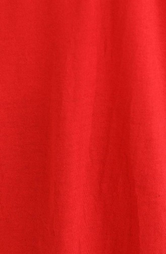 Baskılı Basic Tunik 2406-10 Kırmızı