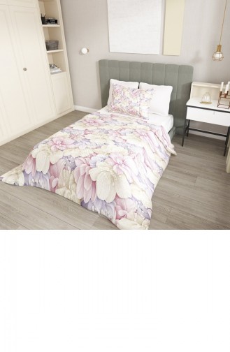 Monohome Tek Kişilik Pike Takımı Jakar Dokuma Pamuklu 3D Flowers Coverlet