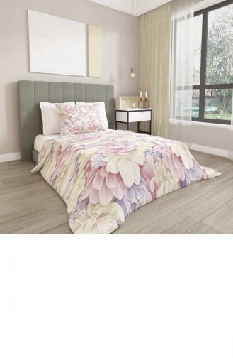 Monohome Tek Kişilik Pike Takımı Jakar Dokuma Pamuklu 3D Flowers Coverlet