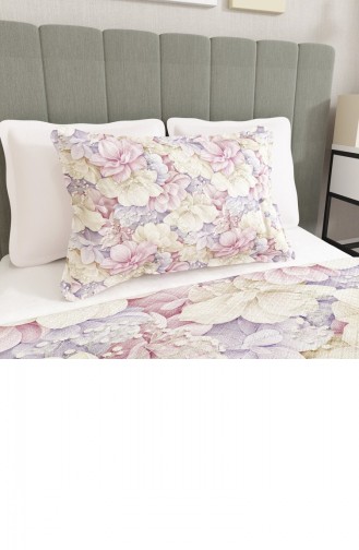 Monohome Tek Kişilik Pike Takımı Jakar Dokuma Pamuklu 3D Flowers Coverlet