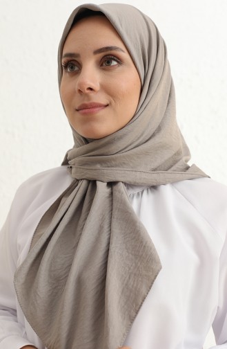 Pamuk Kare Eşarp 13184-25 Açık Gri