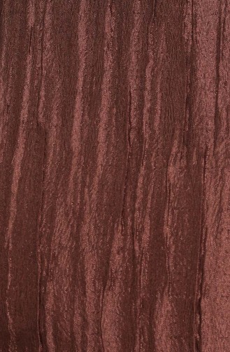Brown Hijab Evening Dress 0221-02