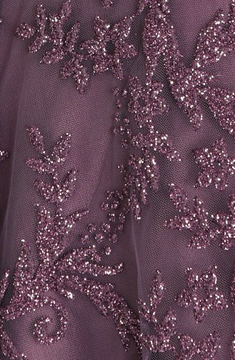 Violet Hijab Evening Dress 3418-06