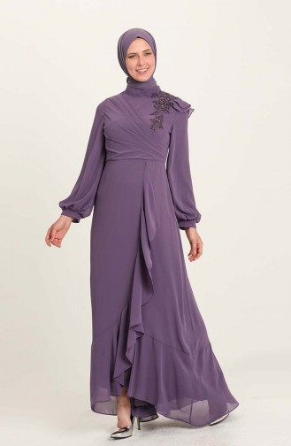 Lila Hijab-Abendkleider 4927-05