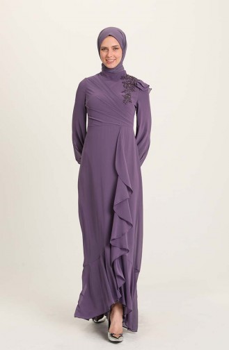Lila Hijab-Abendkleider 4927-05
