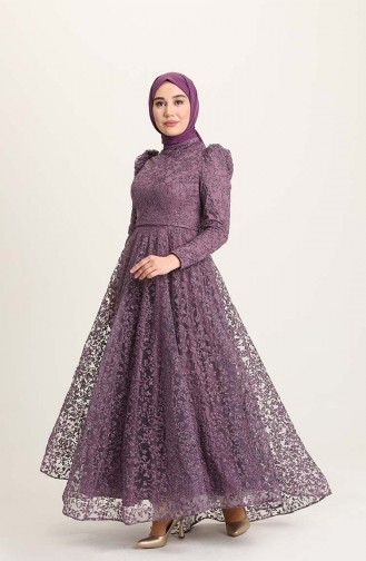 Lila Hijab-Abendkleider 4933-06