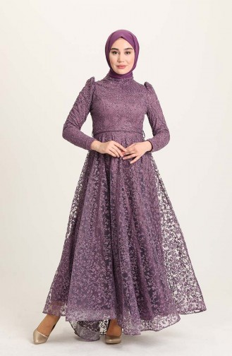 Lila Hijab-Abendkleider 4933-06
