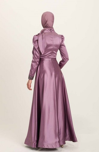 Violet Hijab Evening Dress 4937-07