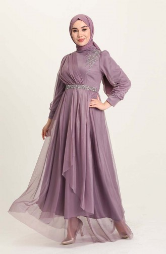 Lilac İslamitische Avondjurk 4940-04