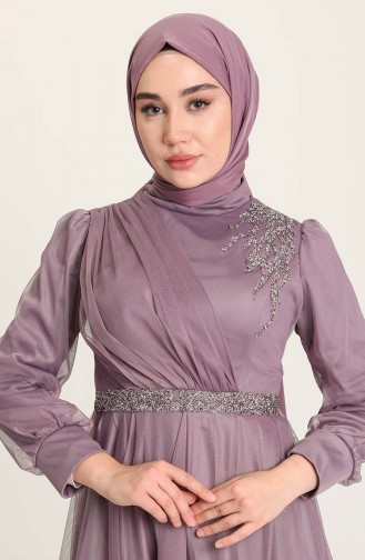 Lila Hijab-Abendkleider 4940-04