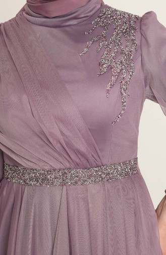 Lilac İslamitische Avondjurk 4940-04