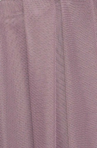 Violet Hijab Evening Dress 4940-04