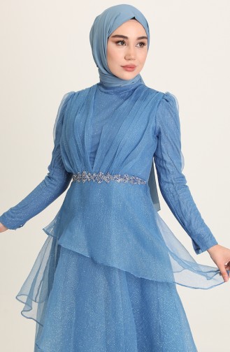 Habillé Hijab Indigo 4944-03