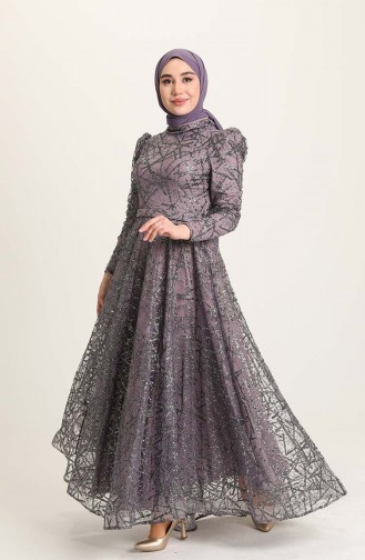 Lila Hijab-Abendkleider 4945-06