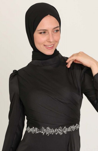 Habillé Hijab Noir 4948-05