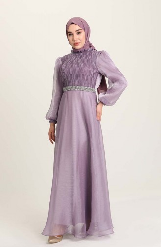 Lilac İslamitische Avondjurk 4950-02