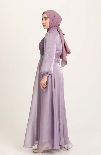 Violet Hijab Evening Dress 4950-02