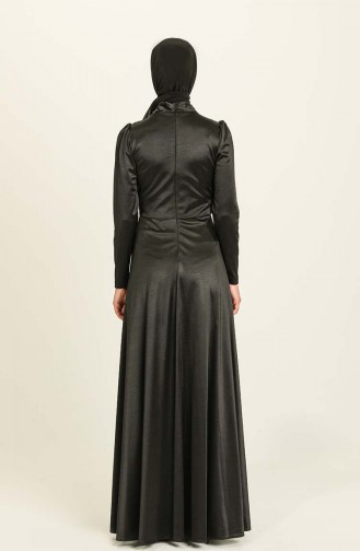 Black Hijab Evening Dress 4951-04