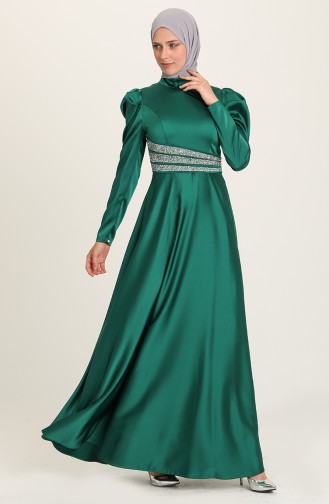 Habillé Hijab Vert emeraude 4954-05