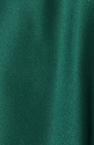 Emerald Green Hijab Evening Dress 4954-05