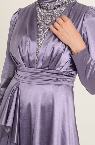 Lilac İslamitische Avondjurk 4951-06