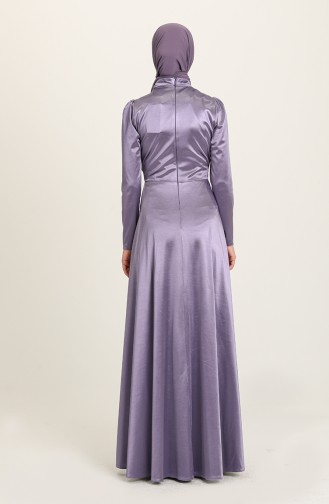 Violet Hijab Evening Dress 4951-06
