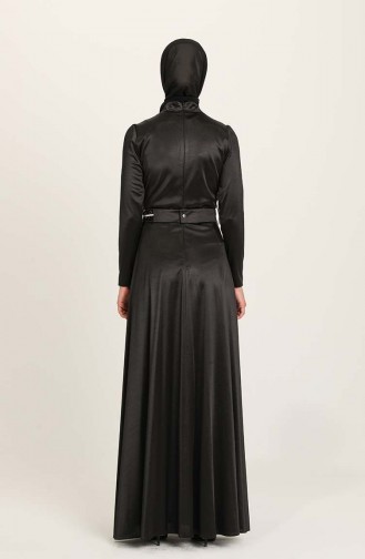 Black Hijab Evening Dress 4952-04