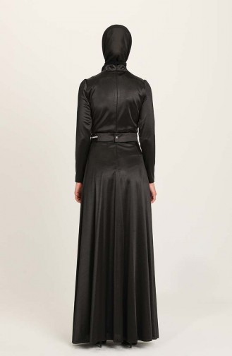 Schwarz Hijab-Abendkleider 4952-04