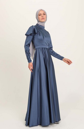 Habillé Hijab Indigo 4953-03