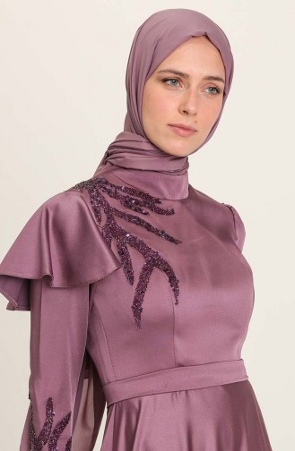 Lilac İslamitische Avondjurk 4953-10