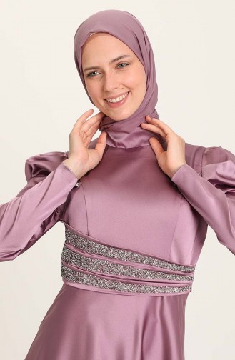 Lila Hijab-Abendkleider 4954-06