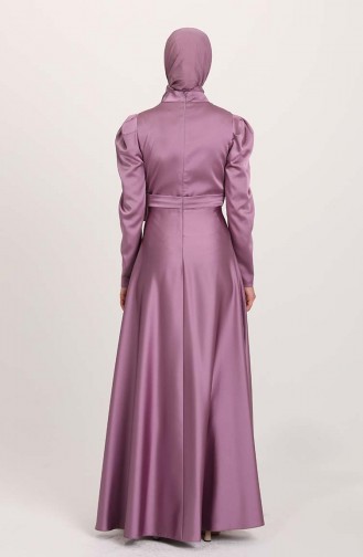 Violet Hijab Evening Dress 4954-06