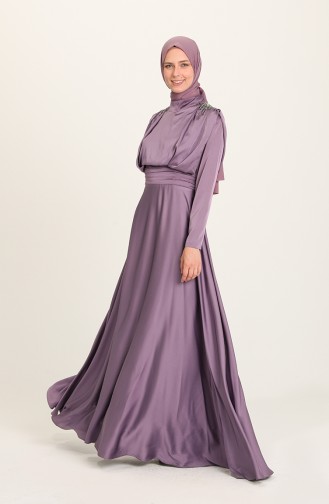 Lila Hijab-Abendkleider 4956-05