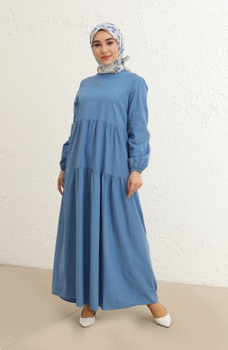 Blue Hijab Dress 1795B-01