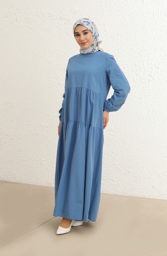 Blue Hijab Dress 1795B-01