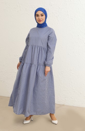 Light Navy Blue Hijab Dress 1800-04