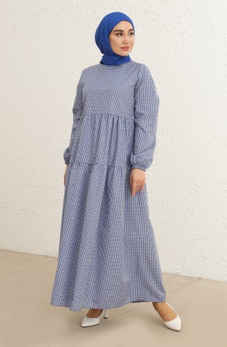 Robe Hijab Bleu marine clair 1800-04