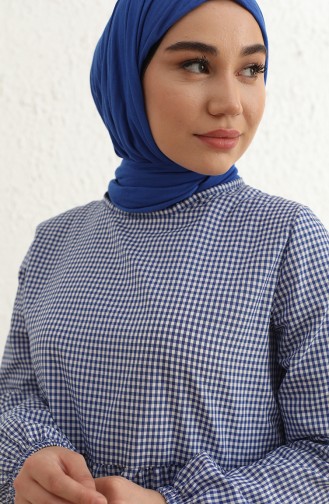Light Navy Blue Hijab Dress 1800-04