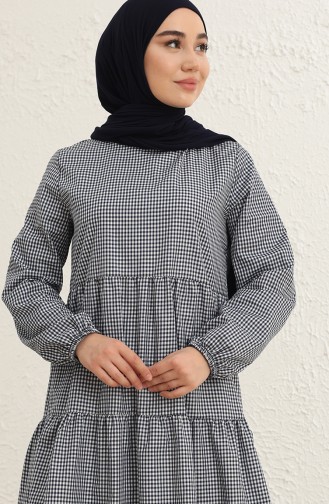 Dark Navy Blue Hijab Dress 1800-05