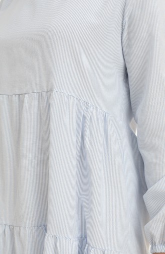 Blau Hijab Kleider 1801-01