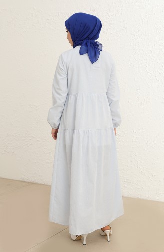 Blau Hijab Kleider 1801-01