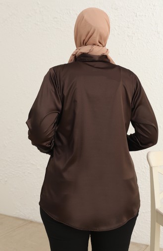Brown Overhemdblouse 3609-06