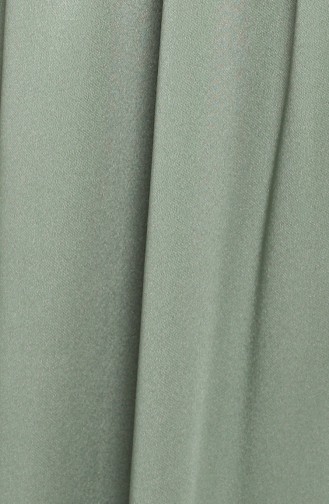 Unreife Mandelgrün Hijab-Abendkleider 3414-02