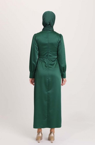 Smaragdgrün Hijab-Abendkleider 3414-06