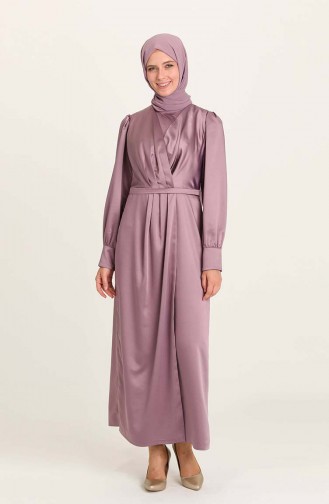 Violet Hijab Evening Dress 3414-07