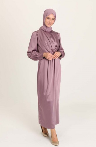 Violet Hijab Evening Dress 3414-07