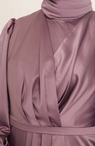 Violet Hijab Evening Dress 3414-07