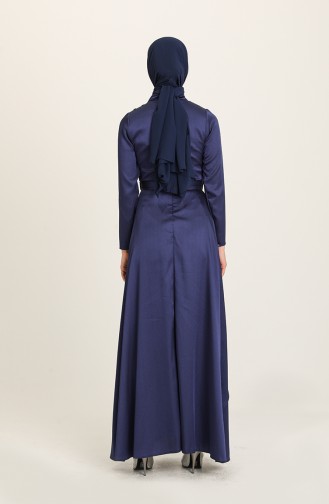 Dunkelblau Hijab-Abendkleider 4947-03